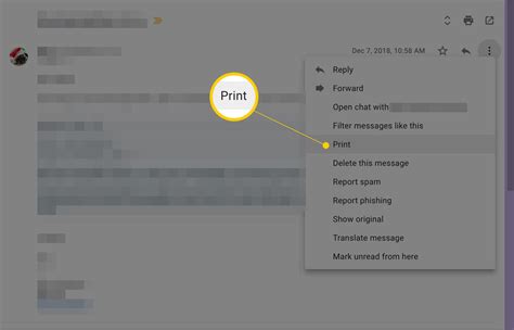 how to print gmail email